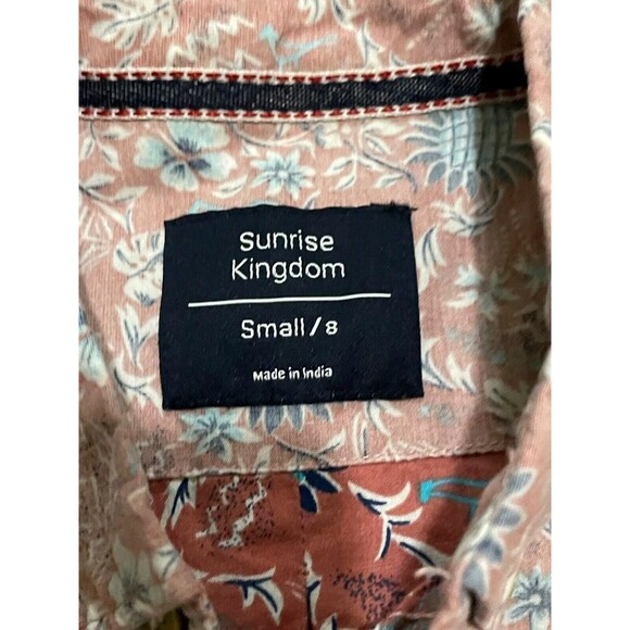 Sunrise Kingdom Shirt Youth Small Mauve Pink Roses Flowers 100% Cotton - Picture 3 of 3